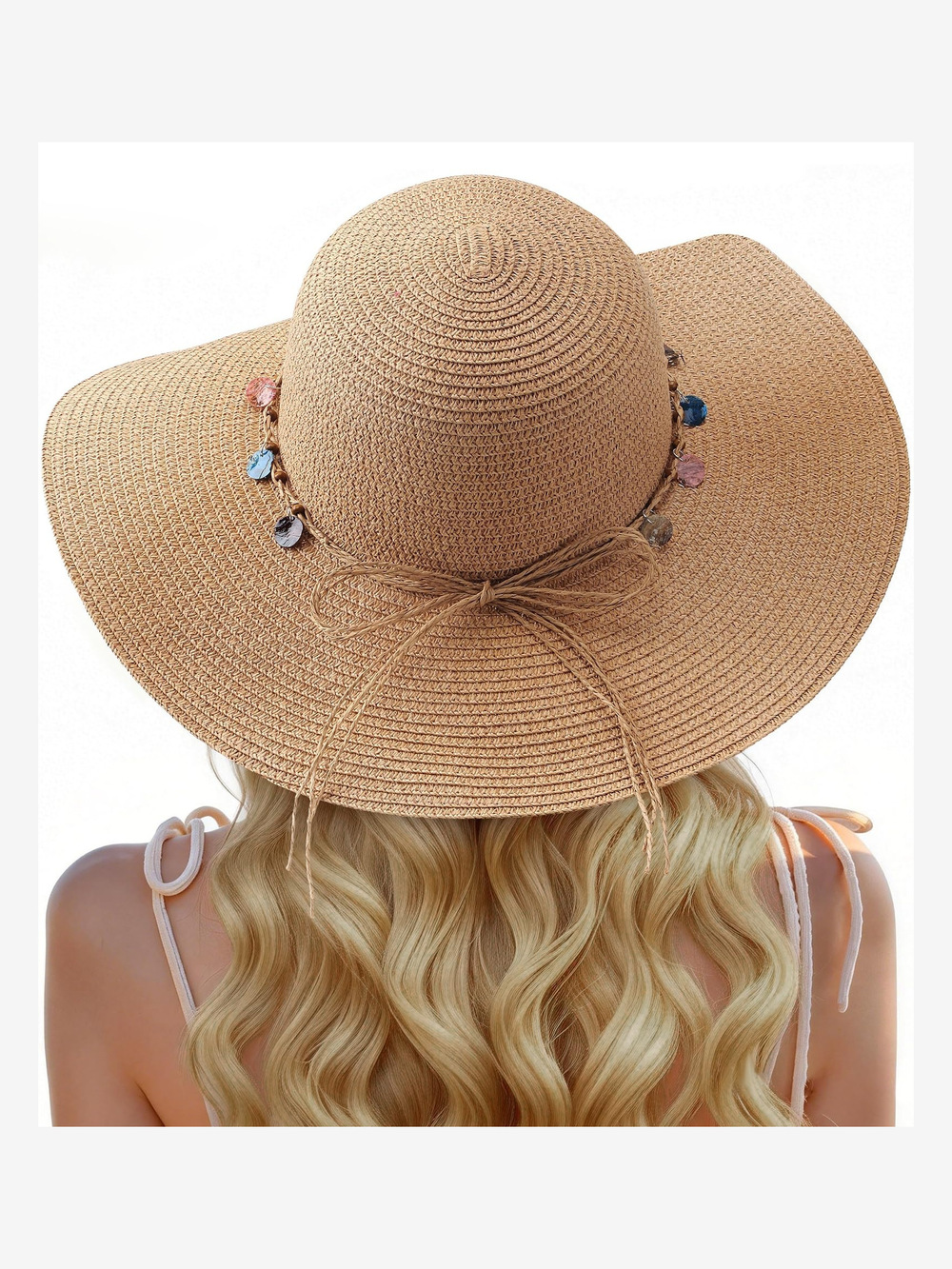 Sun Hats for Women, UPF 50+ Sun Protection, Beach Hat | Khaki, Shell | Size OS